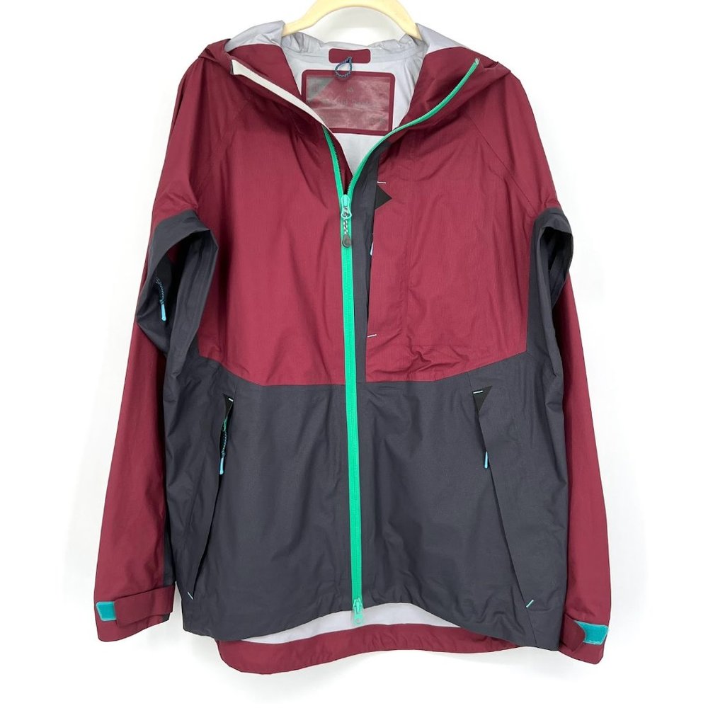 Trew Mens Size XS BeWild Rain Jacket Waterproof‎ Zip Up Hooded Vented Packable